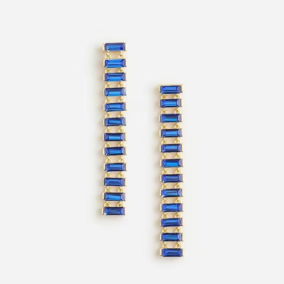 J.Crew Baguette Chain Earrings - Picture 2 of 7